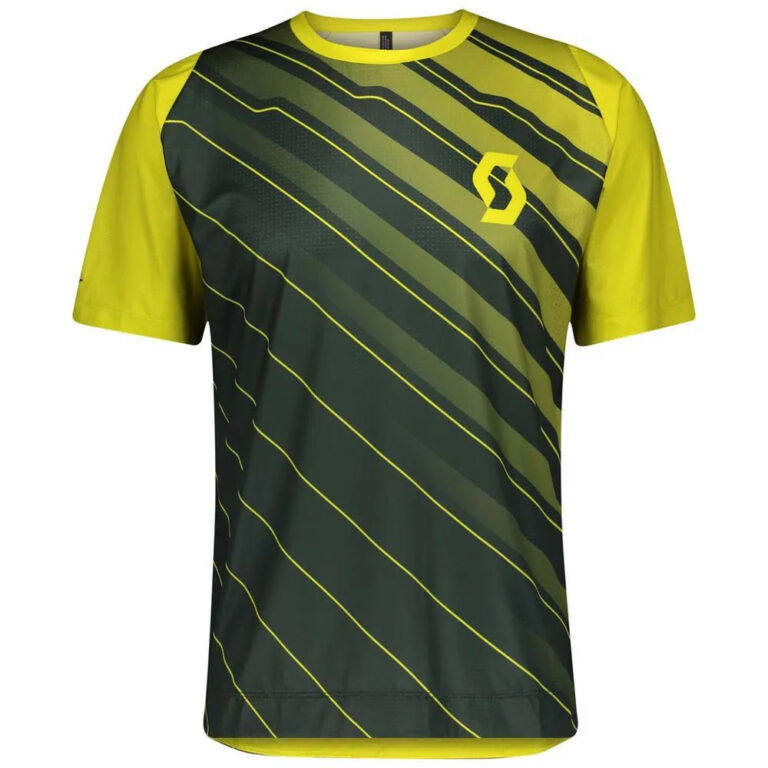 Scott Trail Vertic Short Sleeve Jersey M Smoked Green / Sulphur Yellow