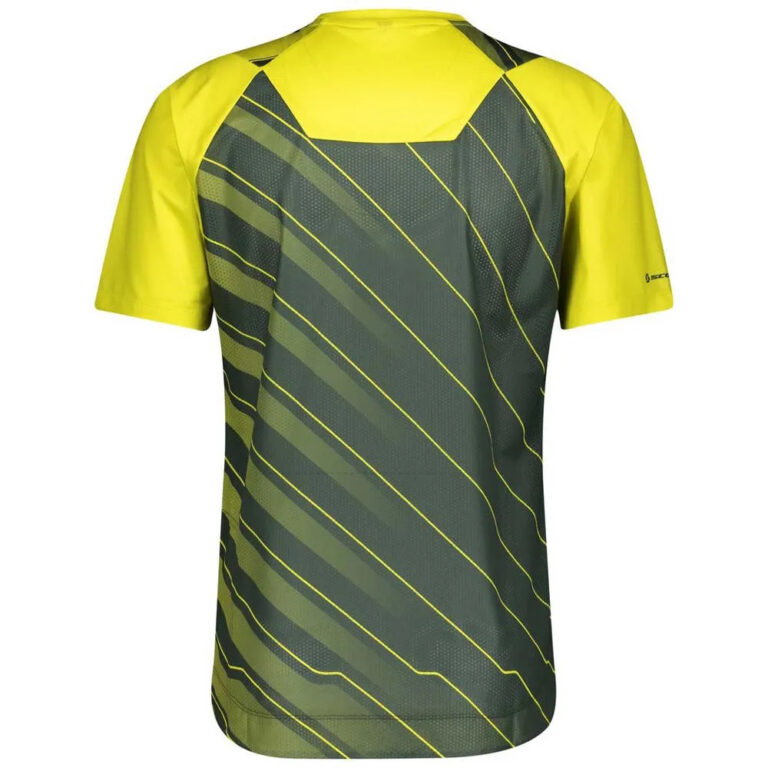 Scott Trail Vertic Short Sleeve Jersey M Smoked Green / Sulphur Yellow - Image 2