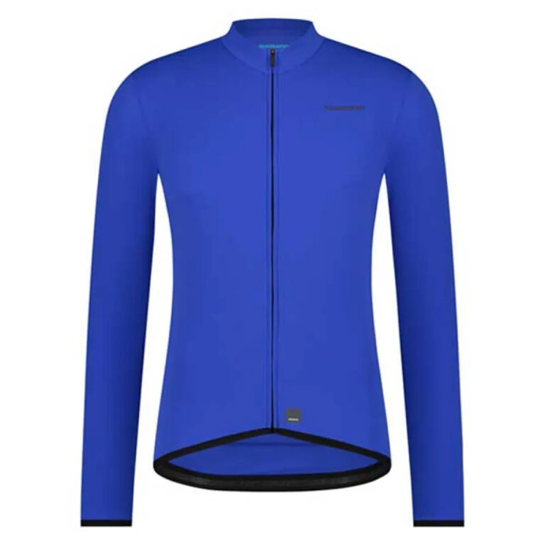 Shimano Apice Thermal Long Sleeve Jersey S Aurora Blue - XL Aurora Blue