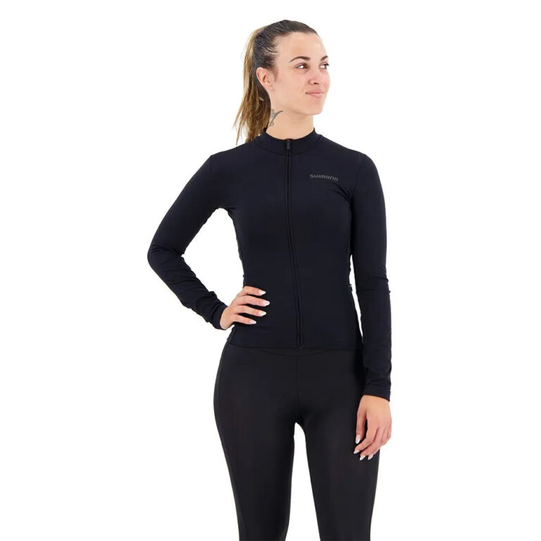 Shimano Kaede Thermal Long Sleeve Jersey XS Black - 2XL Black