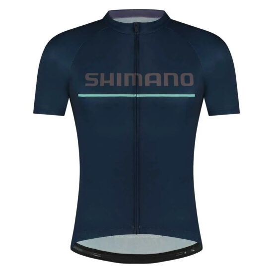 Shimano Logo Short Sleeve Jersey S Navy - 3XL Navy