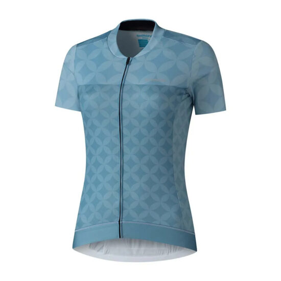 Shimano Sagami Short Sleeve Jersey XS Aqua Blue - M Aqua Blue