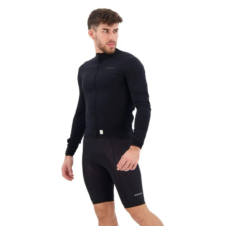 Shimano Vertex Thermal Long Sleeve Jersey S Black - 3XL Black - Image 5