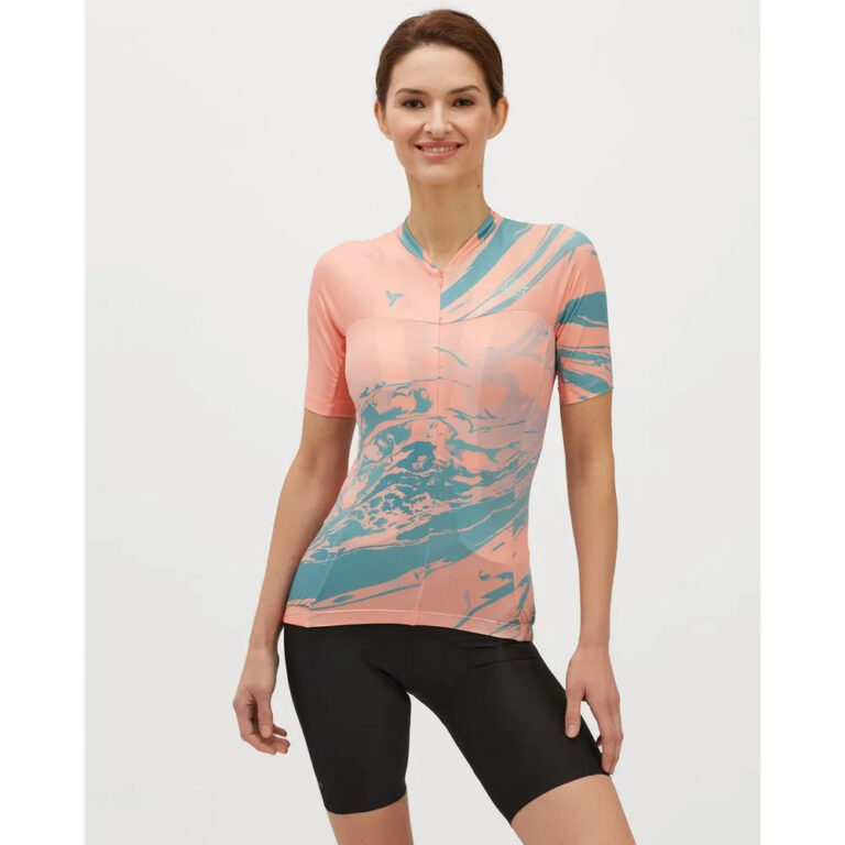 Silvini Catirina Short Sleeve Jersey XS Coral / Green - 3XL Coral / Green - Image 5