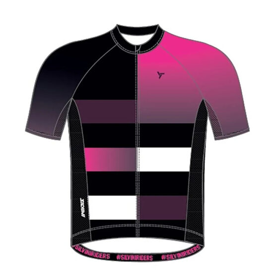 Silvini Mazzani Short Sleeve Jersey 11-12 Years Black / Fuchsia - 9-10 Years Black / Fuchsia