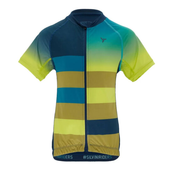 Silvini Mazzani Short Sleeve Jersey 11-12 Years Navy / Lime - 9-10 Years Navy / Lime