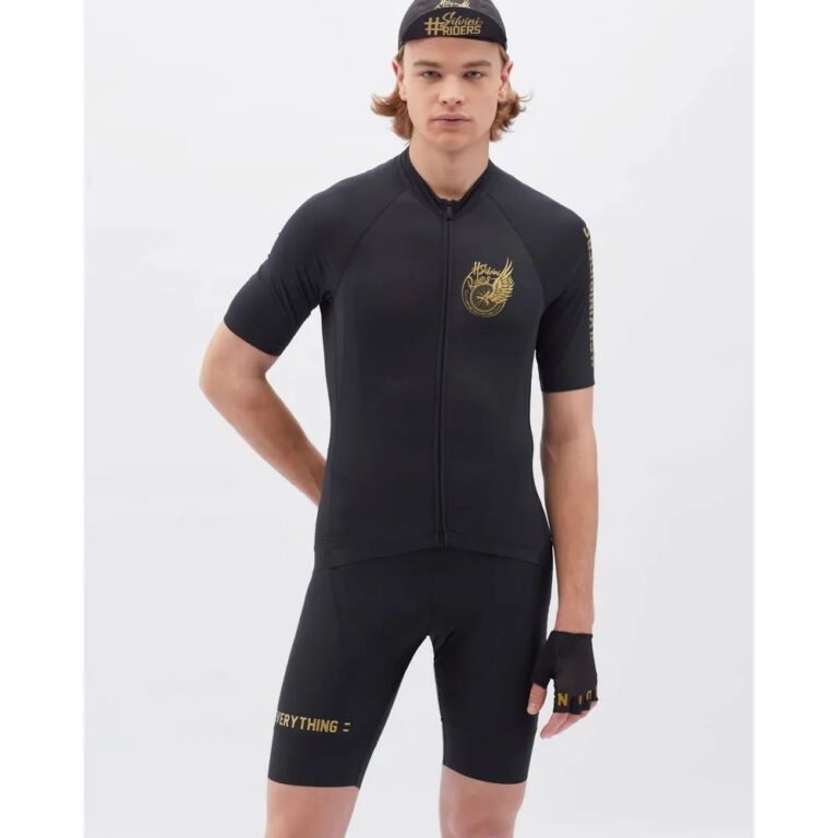 Silvini Mottolino Short Sleeve Jersey S Black / Gold - 2XL Black / Gold - Image 4