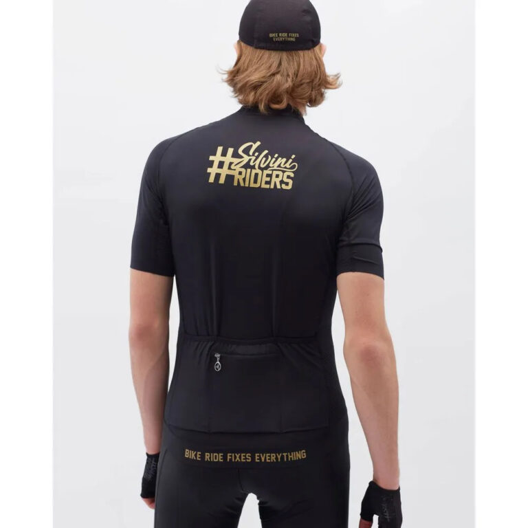 Silvini Mottolino Short Sleeve Jersey S Black / Gold - 2XL Black / Gold - Image 5