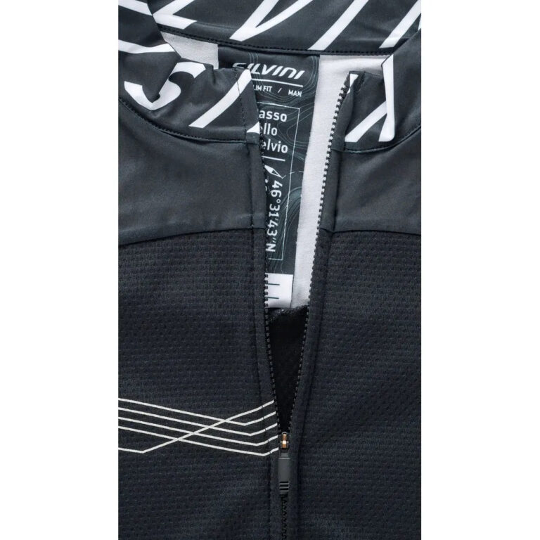 Silvini Stelvio Short Sleeve Jersey XS Black / White - 2XL Black / White - Image 6