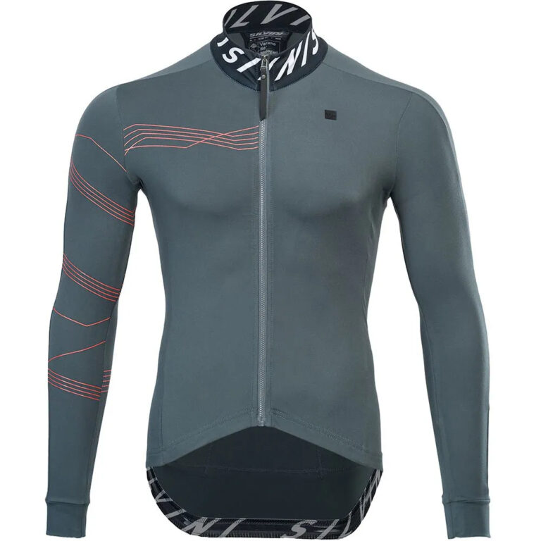 Silvini Varano Long Sleeve Jersey XS Charcoal / Ruby - 3XL Charcoal / Ruby