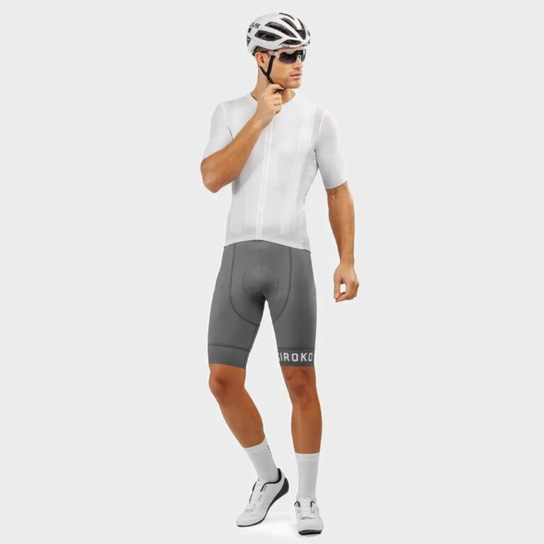 Siroko BX Fassa Bib Shorts XS Grey / White - 2XL Grey / White - Image 4