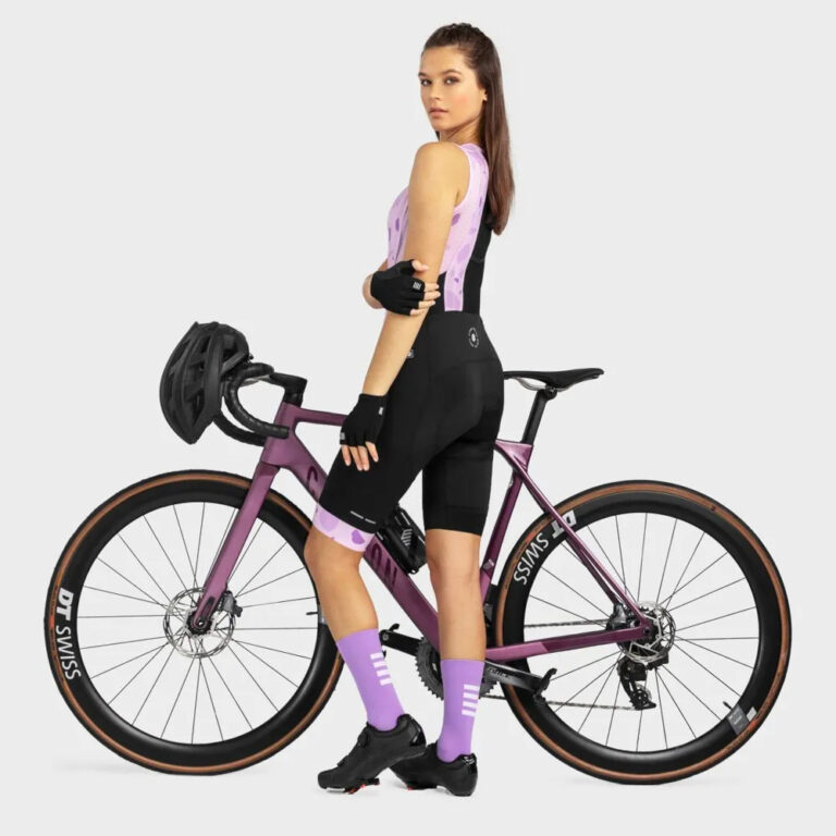 Siroko BX Strada Bib Shorts 2XS Black / Lavender - XL Black / Lavender - Image 4