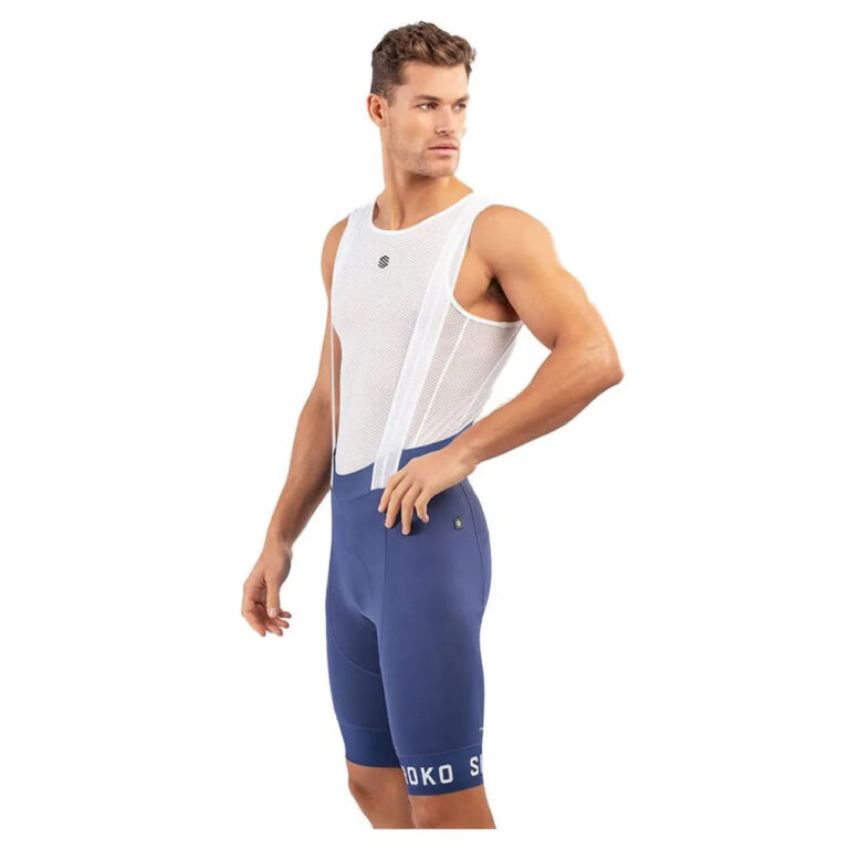 Siroko BX Umbrail Bib Shorts XS Blue / White - 2XL Blue / White - Image 3