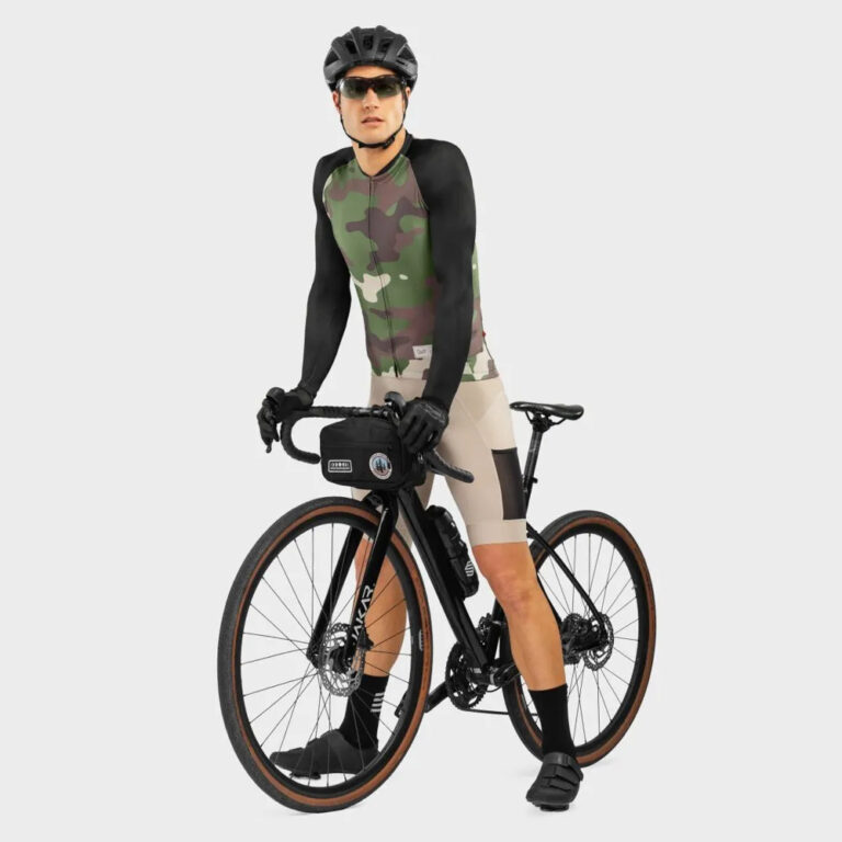 Siroko GM2 Camouflage Long Sleeve Jersey M Black / Military Green - XL Black / Military Green - Image 4