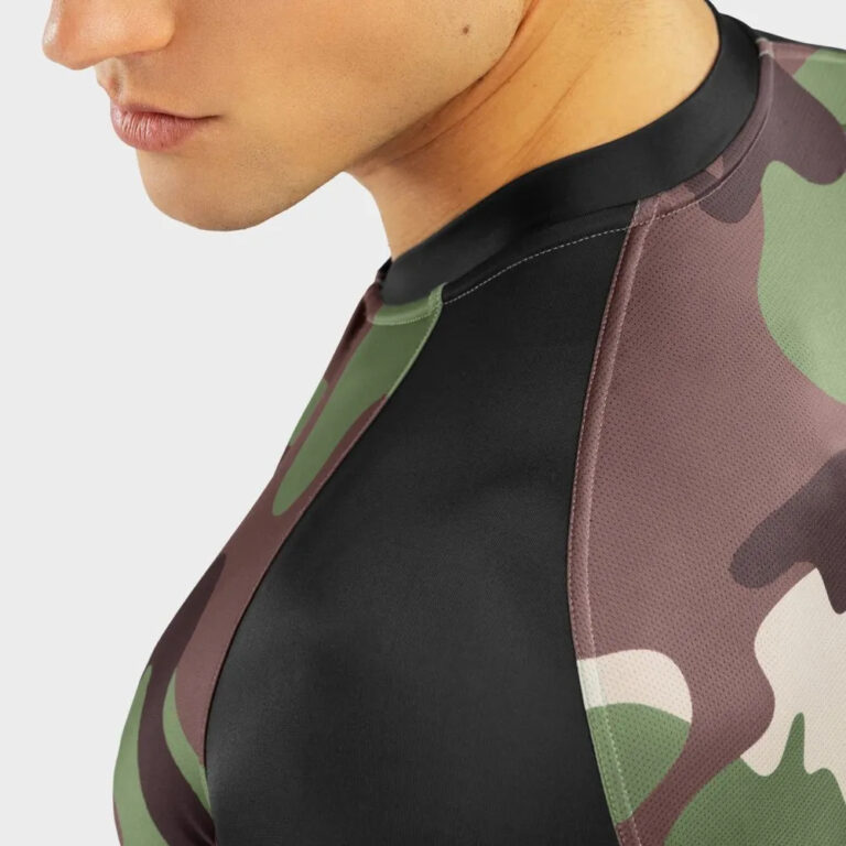 Siroko GM2 Camouflage Long Sleeve Jersey M Black / Military Green - XL Black / Military Green - Image 6