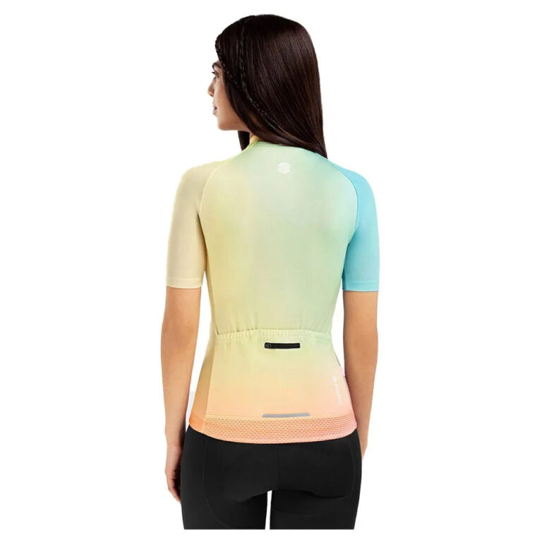 Siroko M2 Angles Short Sleeve Jersey M Yellow / Peach Pink - Image 2