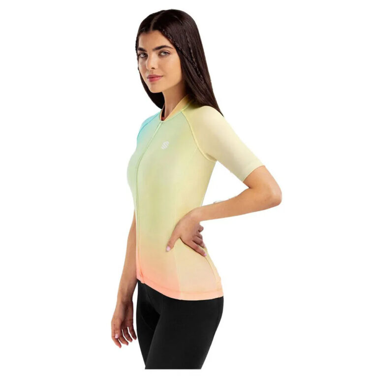 Siroko M2 Angles Short Sleeve Jersey M Yellow / Peach Pink - Image 3