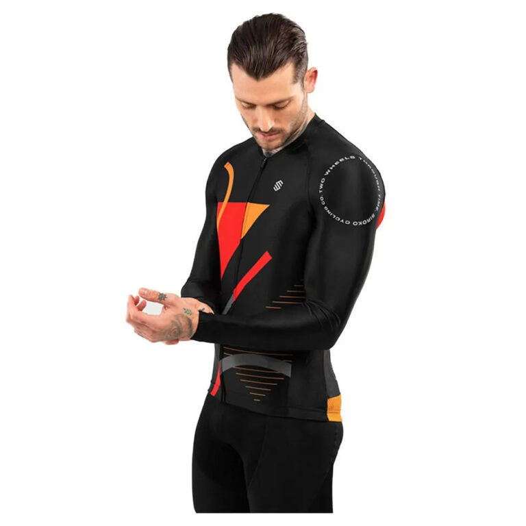 Siroko M2 Arizona Long Sleeve Jersey M Black / Red / Orange - Image 3