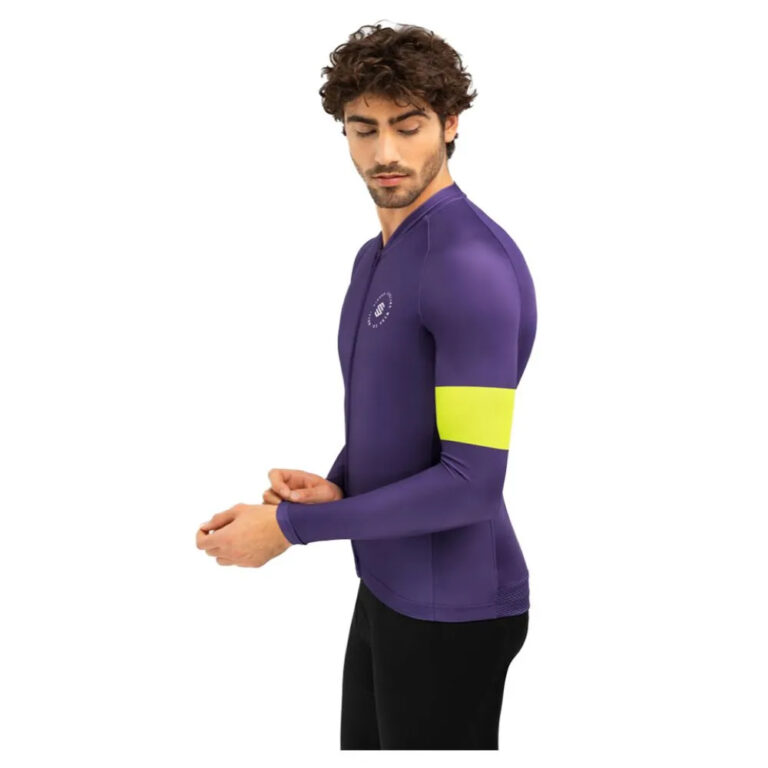 Siroko M2 Bergen Long Sleeve Jersey M Plum / Neon Yellow - 2XL Plum / Neon Yellow - Image 3