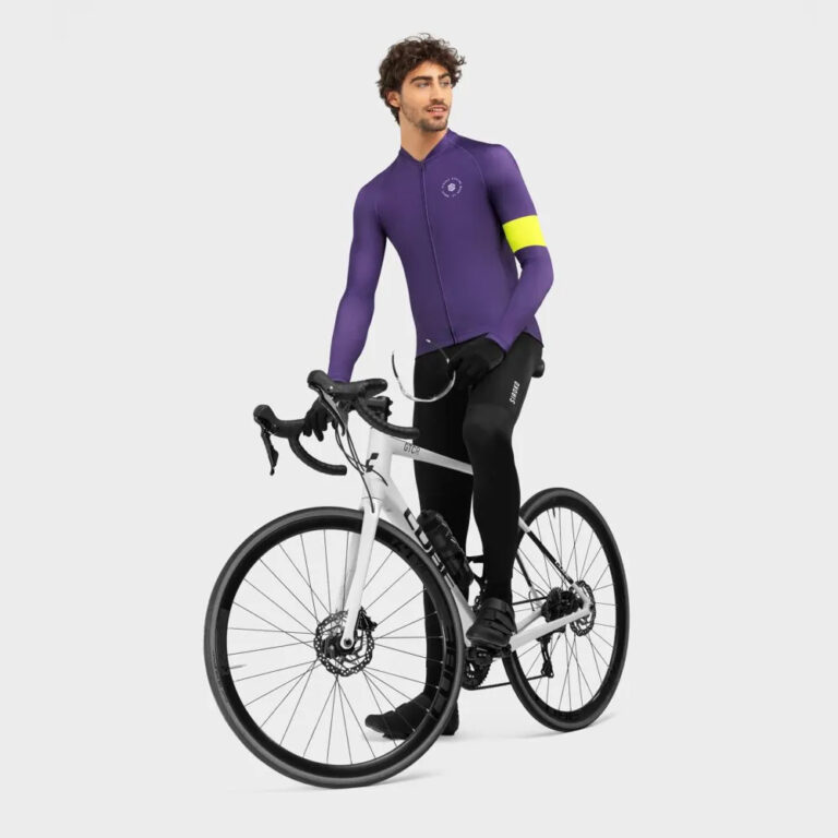 Siroko M2 Bergen Long Sleeve Jersey M Plum / Neon Yellow - 2XL Plum / Neon Yellow - Image 4