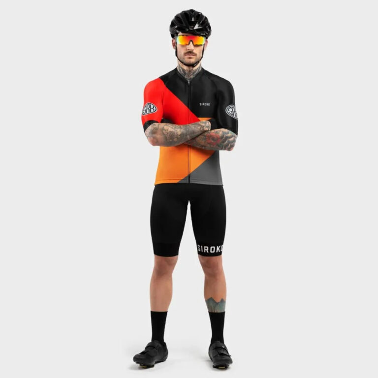 Siroko M2 California Short Sleeve Jersey XS Black / Orange - M Black / Orange - Image 4