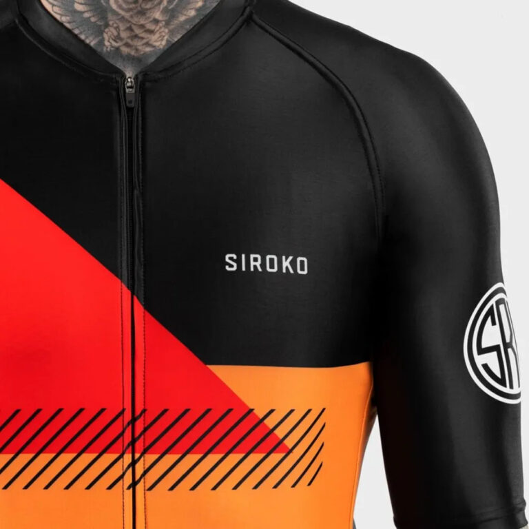 Siroko M2 California Short Sleeve Jersey XS Black / Orange - M Black / Orange - Image 6