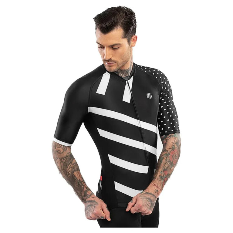 Siroko M2 Finisher Short Sleeve Jersey XS Black / White - L Black / White - Image 3