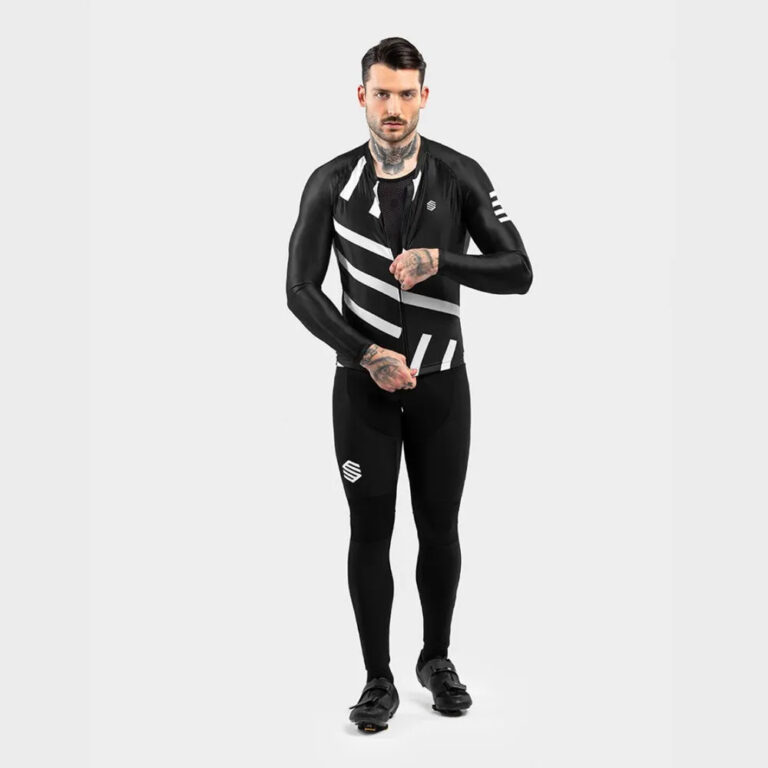 Siroko M2 Leader Long Sleeve Jersey XS Black / White - 2XL Black / White - Image 4