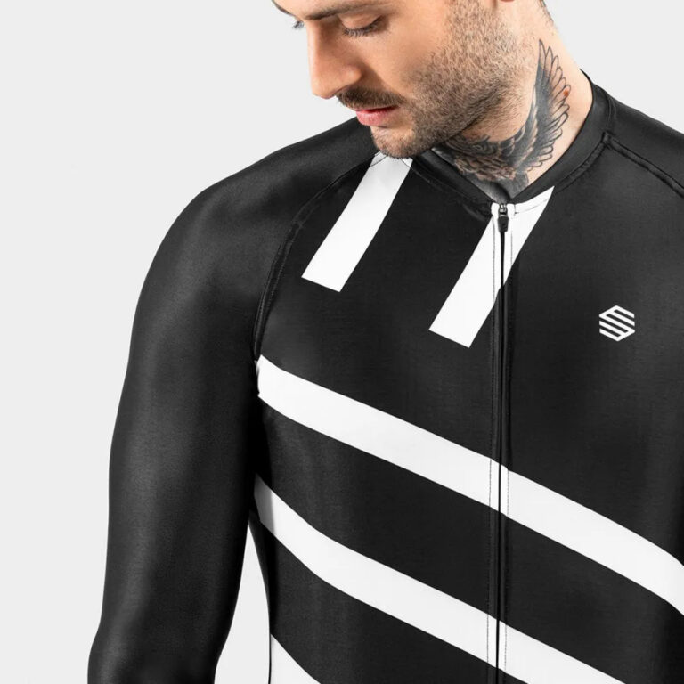 Siroko M2 Leader Long Sleeve Jersey XS Black / White - 2XL Black / White - Image 6