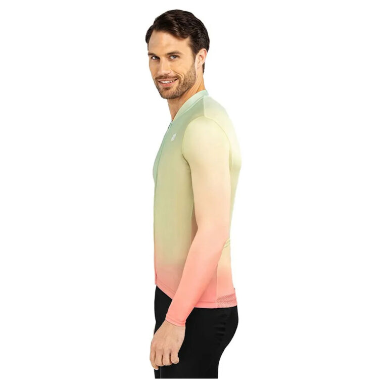 Siroko M2 Levels Long Sleeve Jersey L Yellow / Peach Pink - XL Yellow / Peach Pink - Image 3