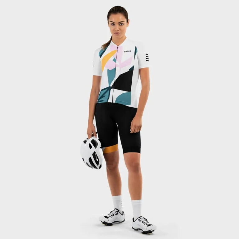 Siroko M2 Pinerolo Short Sleeve Jersey 2XS White / Green / Pink - XL White / Green / Pink - Image 4