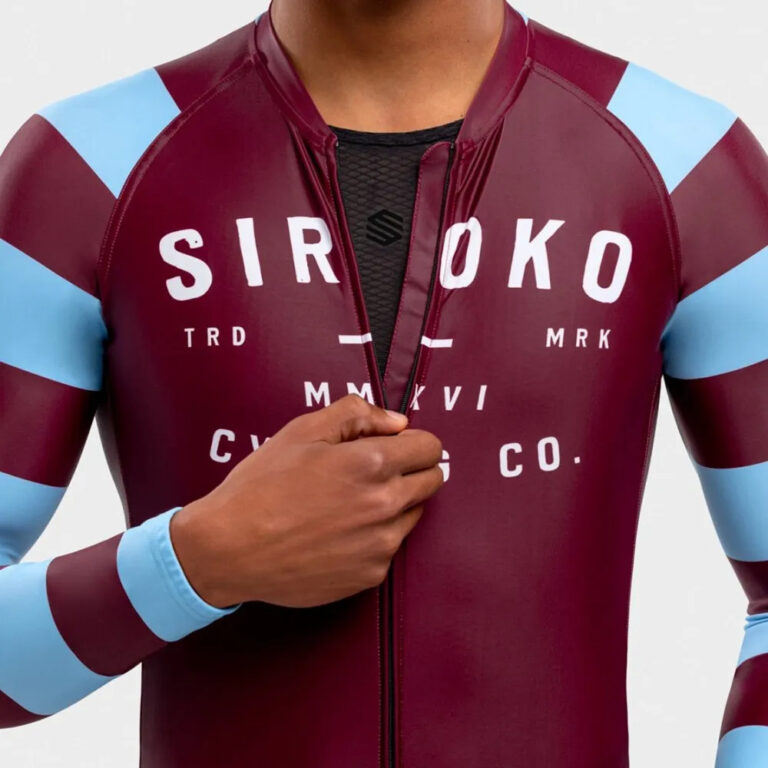 Siroko M2 Siena Long Sleeve Jersey L Maroon / Blue - Image 6