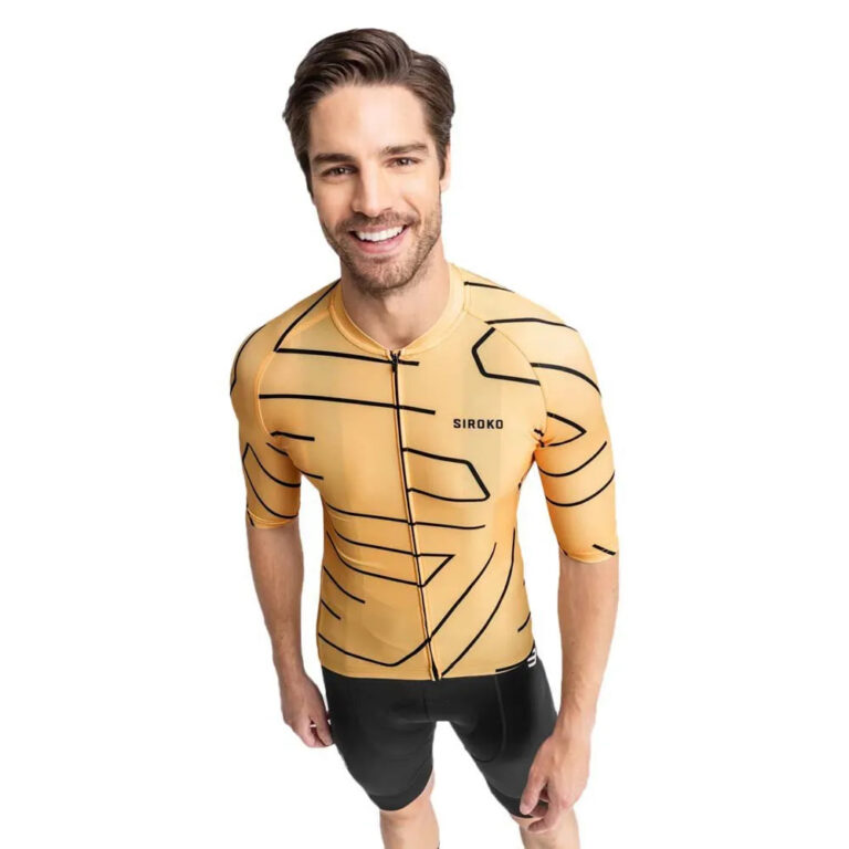 Siroko M2 Strings Short Sleeve Jersey M Yellow - 2XL Yellow