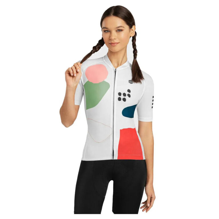 Siroko M2 Tulpen Short Sleeve Jersey XS White / Coral - L White / Coral