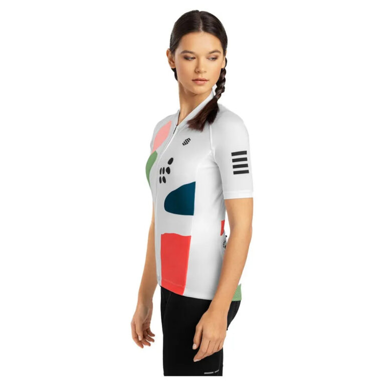 Siroko M2 Tulpen Short Sleeve Jersey XS White / Coral - L White / Coral - Image 3