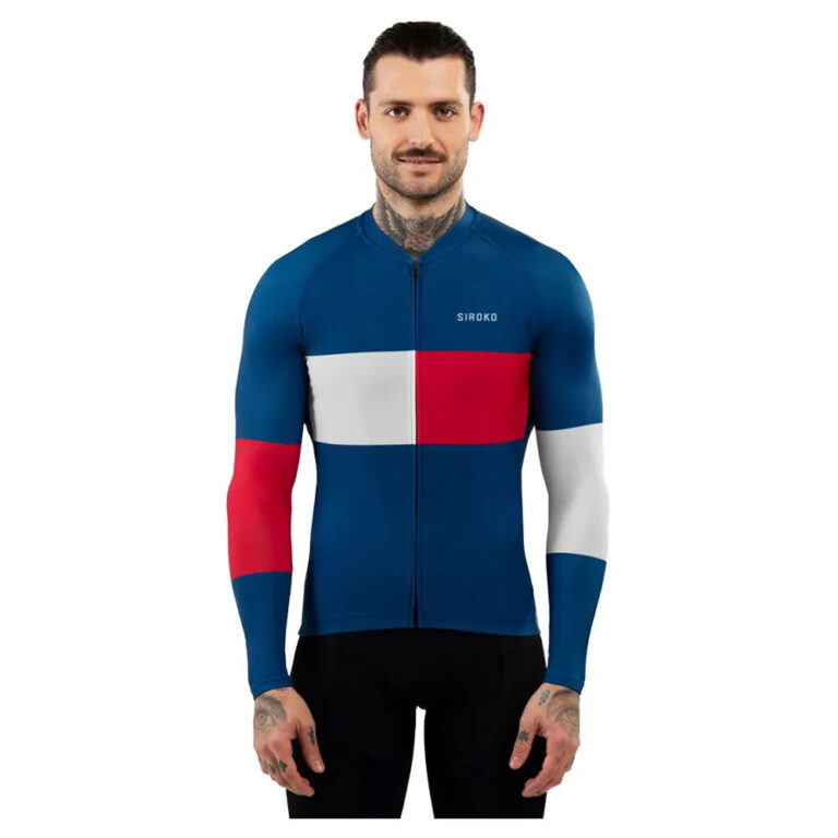 Siroko M2 Vezzana Long Sleeve Jersey S Blue / Red - 2XL Blue / Red