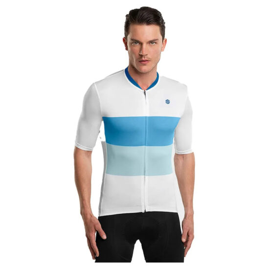 Siroko M3 Oberalp Short Sleeve Jersey L White / Blue - XL White / Blue