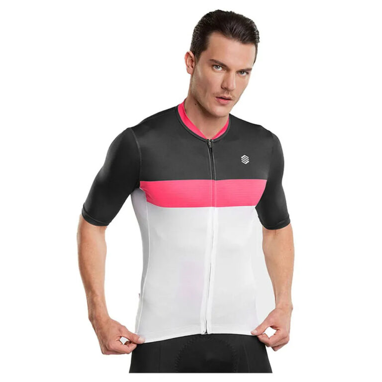 Siroko M3 Technique Pro Short Sleeve Jersey M White / Black / Pink - 2XL White / Black / Pink