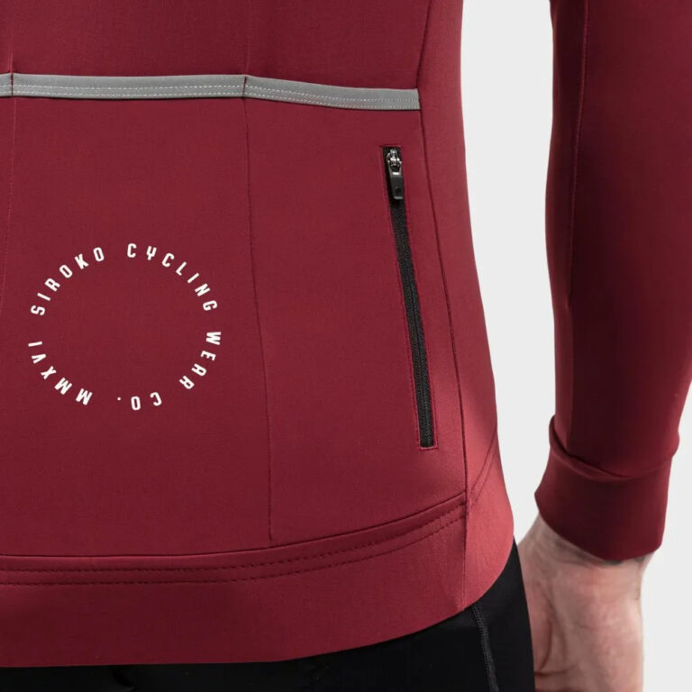 Siroko M4 Echelon Long Sleeve Jersey S Maroon / Red - L Maroon / Red - Image 6