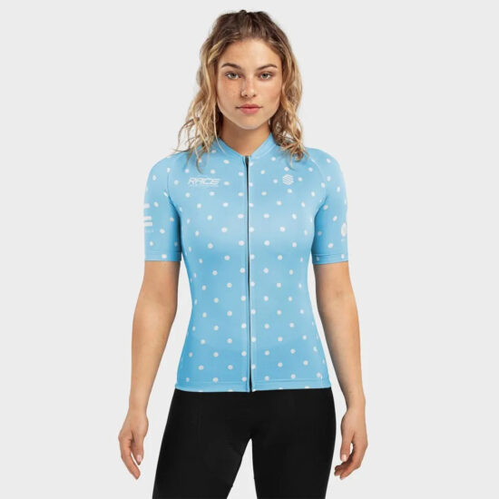 Siroko Race Dots Short Sleeve Jersey S Blue - L Blue