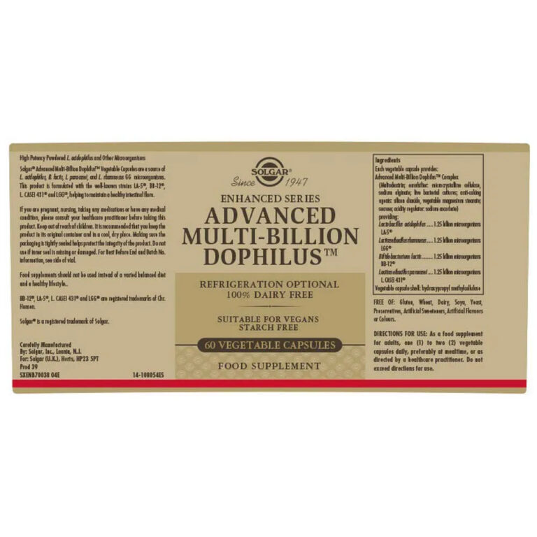 Solgar Advanced Multi-Billion Dophilus 60 Units One Size Brown - Image 6