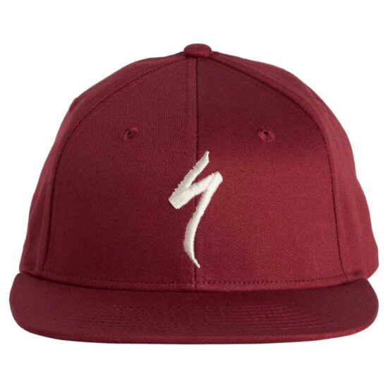 Specialized Flat Brim Cap One Size Garnet Red / Birch White