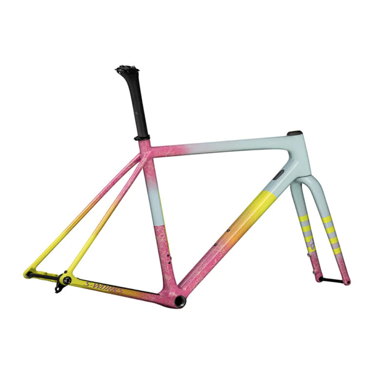 Specialized S-Works Crux 2025 Gravel Frame 54 Gloss Sea Foam / Rebel Pink Dry Impasto / Ion Metallic - Image 3