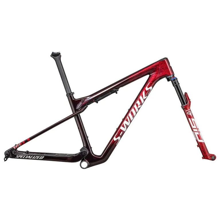 Specialized S-Works Epic WC 2023 MTB Frame XS Gloss Red Tint / Flake Silver Granite / Metallic White Silver - XL Gloss Red Tint / Flake Silver Granite / Metallic White Silver