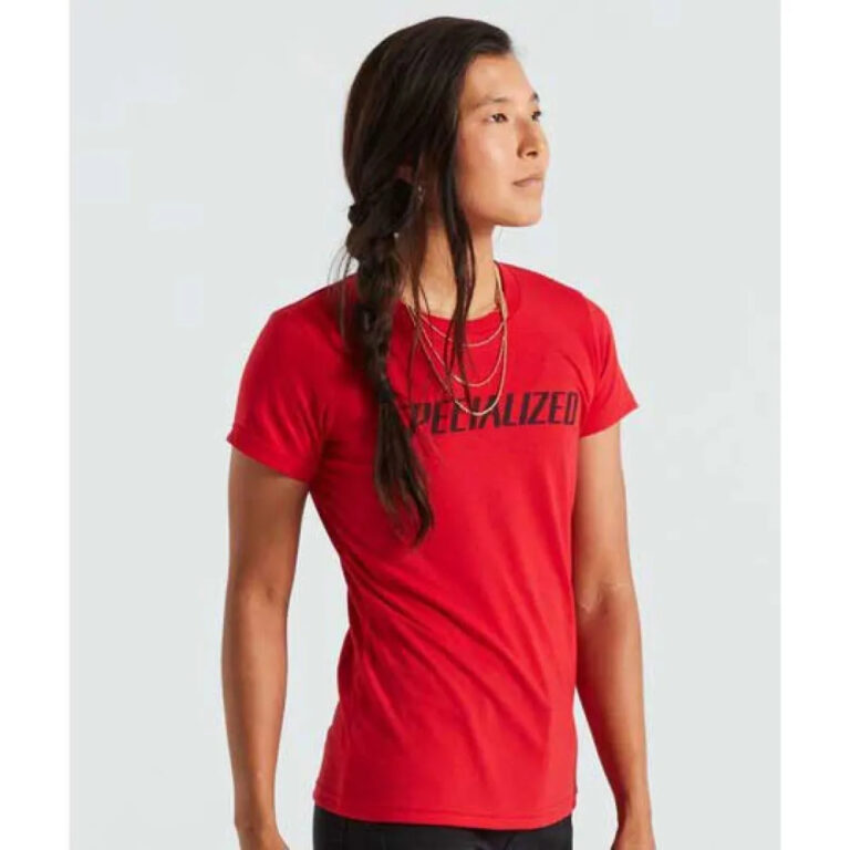 Specialized Wordmark Short Sleeve T-shirt XS Flo Red - L Flo Red - Image 3