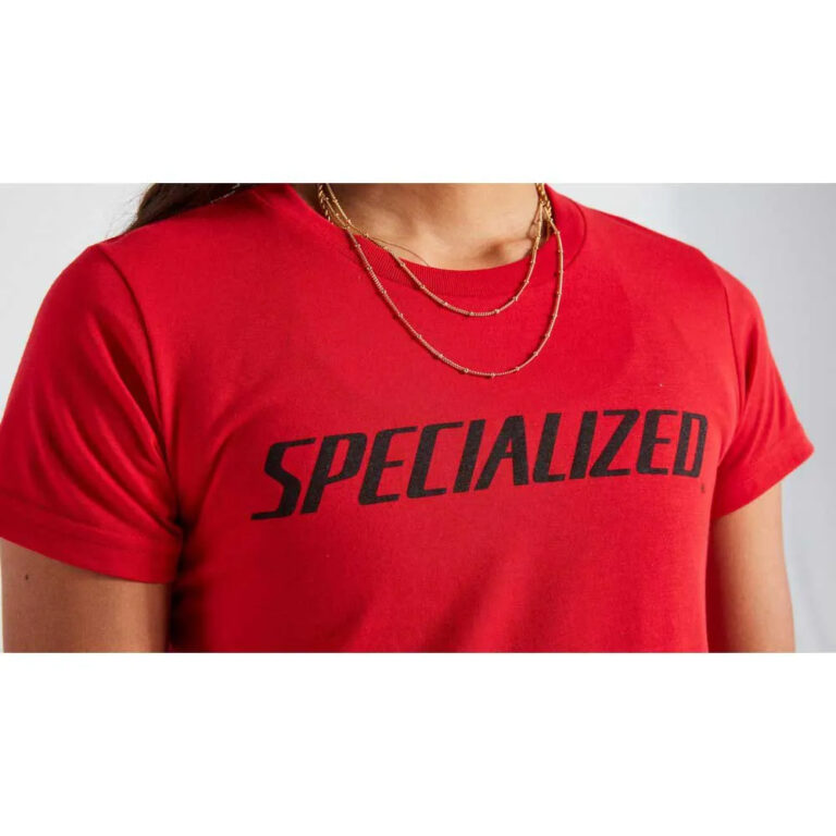 Specialized Wordmark Short Sleeve T-shirt XS Flo Red - L Flo Red - Image 4