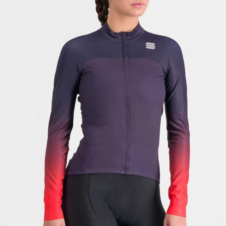 Sportful Bodyfit Pro Thermal Long Sleeve Jersey S Nighshade Pompelmo - Image 3