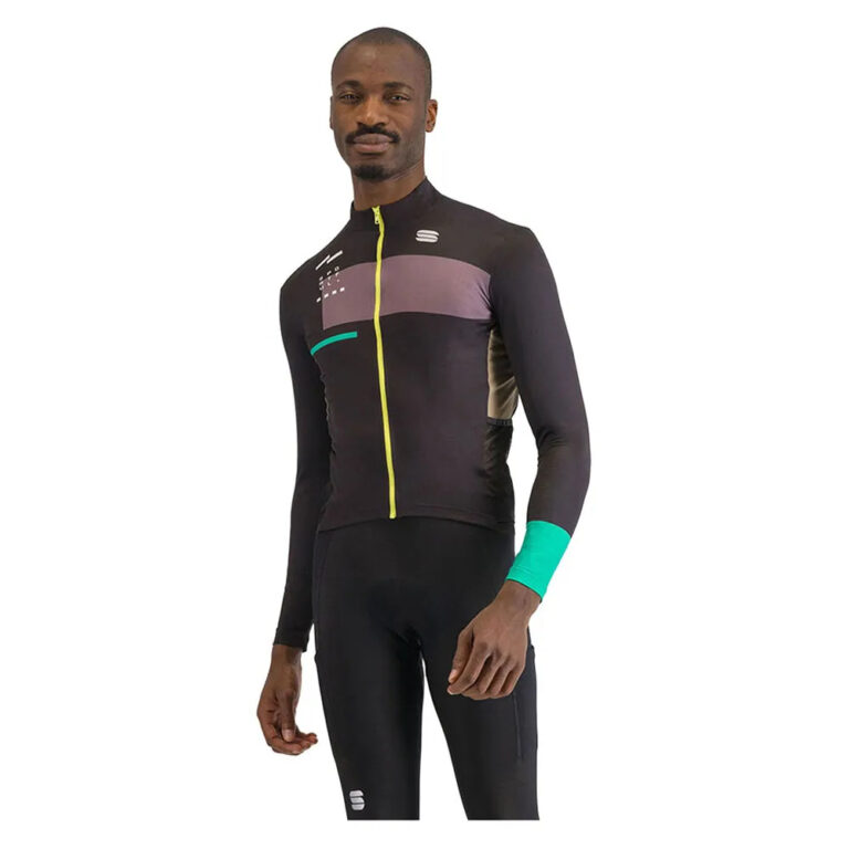 Sportful Breakout Supergiara Thermal Long Sleeve Jersey M Black / Huckleberry / Olive / Green - L Black / Huckleberry / Olive / Green