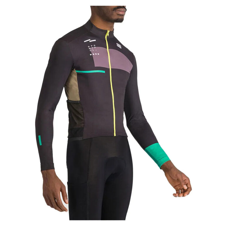 Sportful Breakout Supergiara Thermal Long Sleeve Jersey M Black / Huckleberry / Olive / Green - L Black / Huckleberry / Olive / Green - Image 2