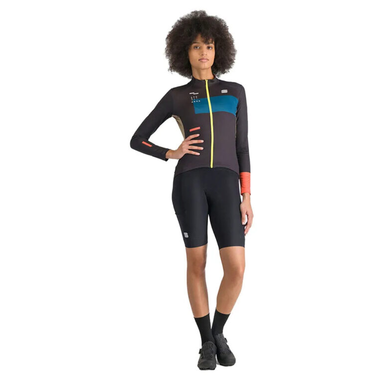 Sportful Breakout Supergiara Thermal Long Sleeve Jersey S Black / Teal / Blue / Pompelmo - Image 5